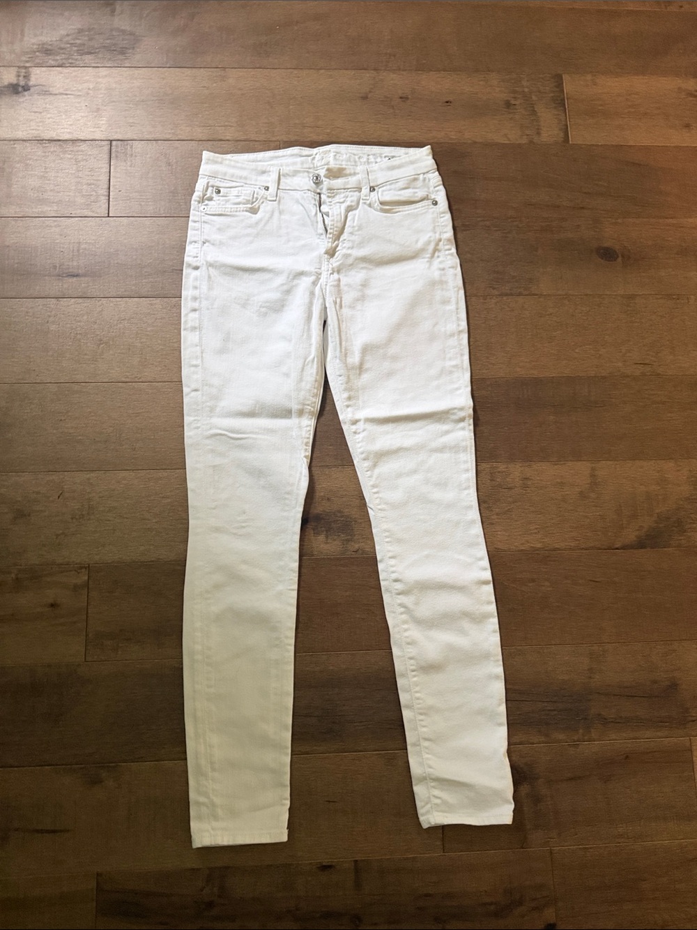 💘7 For All Mankind White Skinny Jeans